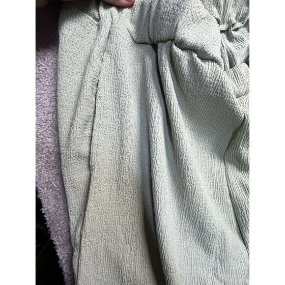 Sage Green Textured Button-Up Shirt & Pant Set Lg Comfortable Casual NWOT - Picture 13 of 13